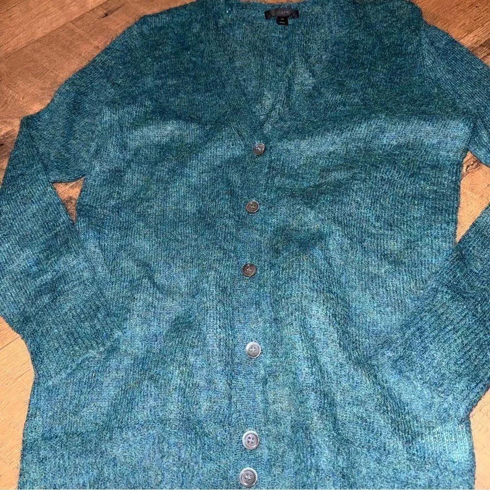J. Crew Blue-Green Knit Sweater - Picture 2 of 7